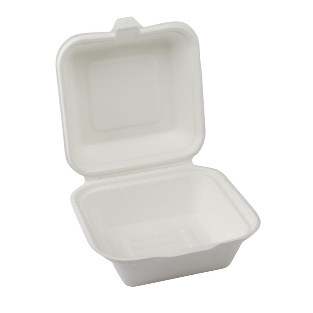 Disposable Sugarcane bagasse Clamshell Box