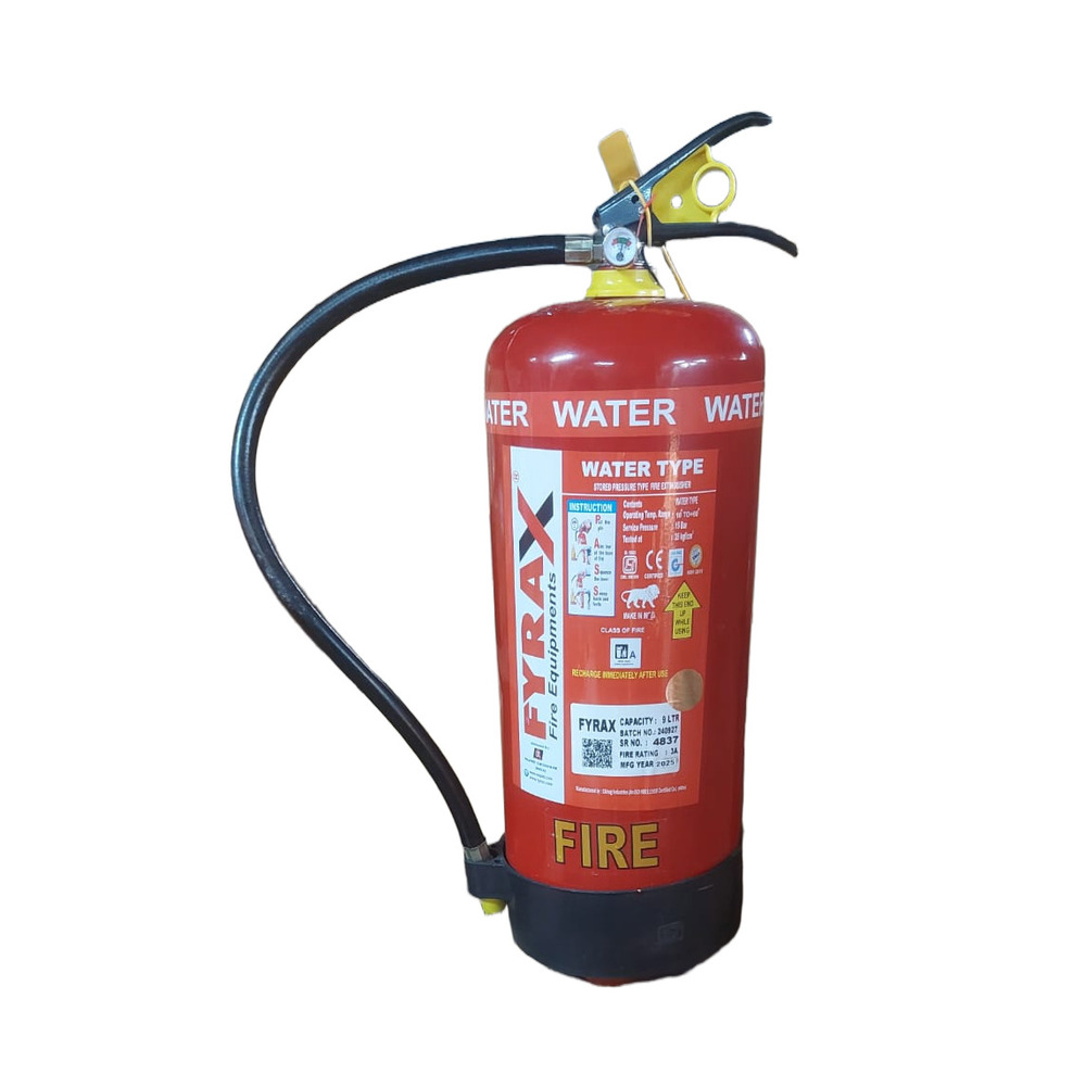 9 Ltr Water Type Fire Extinguisher - Color: Multiple
