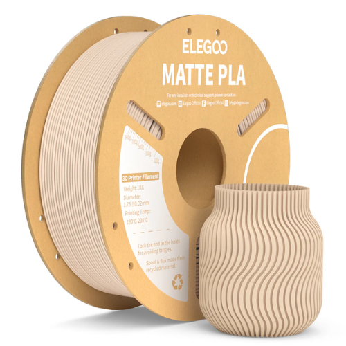ELEGOO PLA Matte Filament Beige 1.75mm Versatile Printing Material 1kg