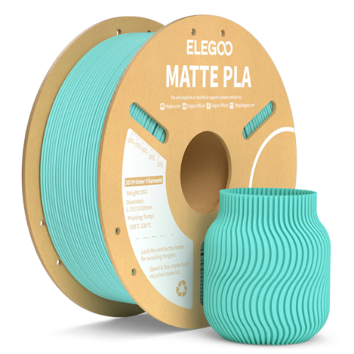 ELEGOO PLA Matte Filament Teal Green 1.75mm Versatile Printing Material 1kg