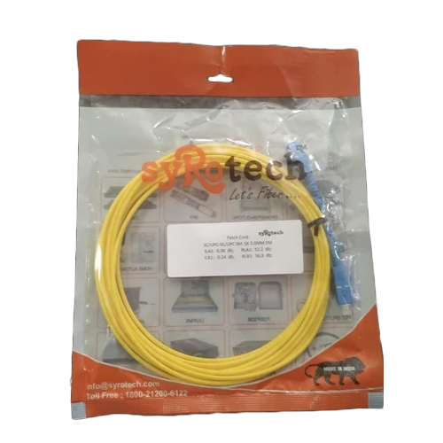 5 Meter Patch Cord Fiber Optic Cable - Application: Industrial