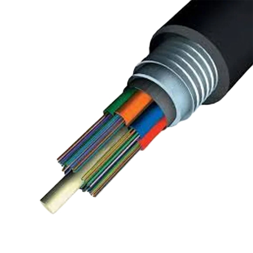 Fiber Optic Cable - Copper Conductors, Black PVC Jacket, Medium Voltage, 50 Hz Frequency | Industrial, Telecommunication, Power Station Applications