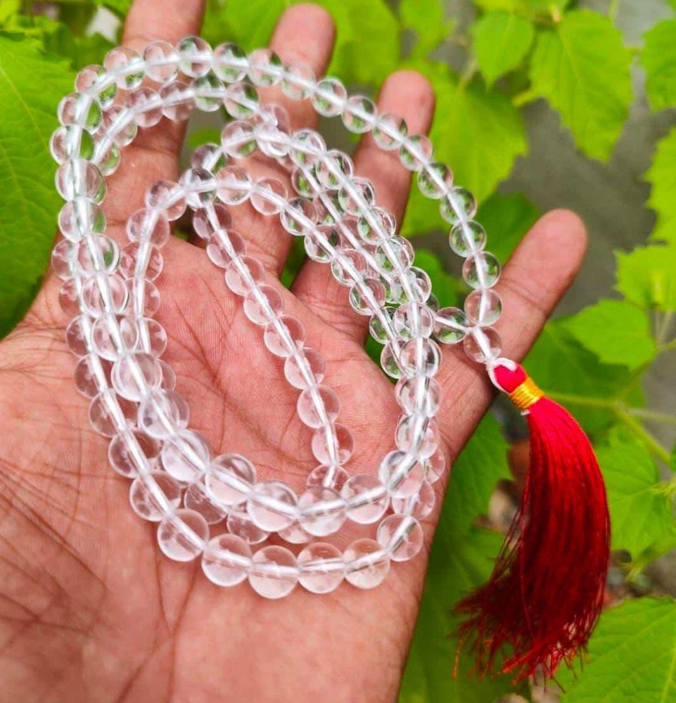 Crystal Clear Quartz Mala - Grade: Industrial