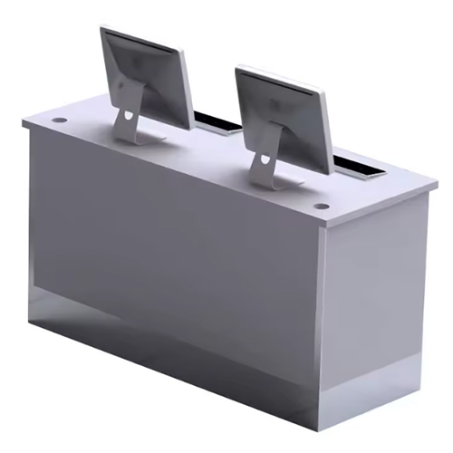Aviation Check-in Desk For Airports, Cruise Terminals & Convention Centers Durable Aluminum Frame - Color: Grey