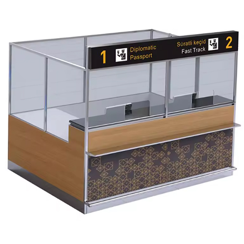 Industrial Check-in Counter Desk for Aviation Airport with RFID & Anti-Scratch Surface
