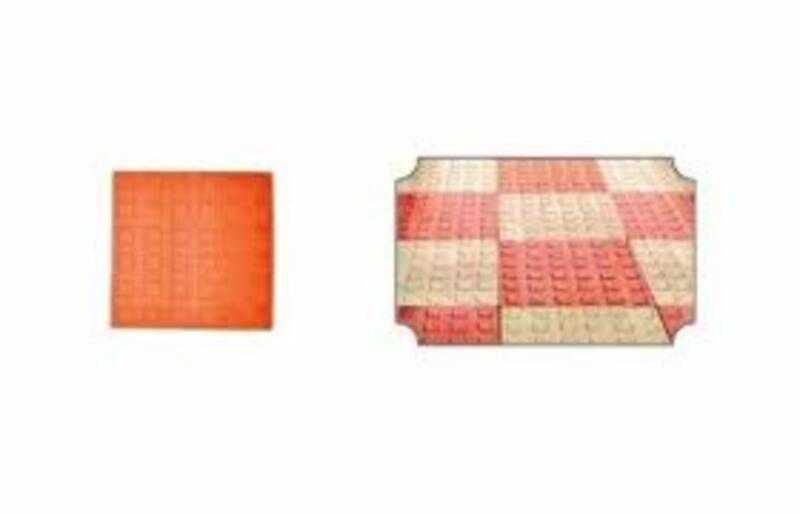 36 Square Cadbury Paver Blocks - Color: Red