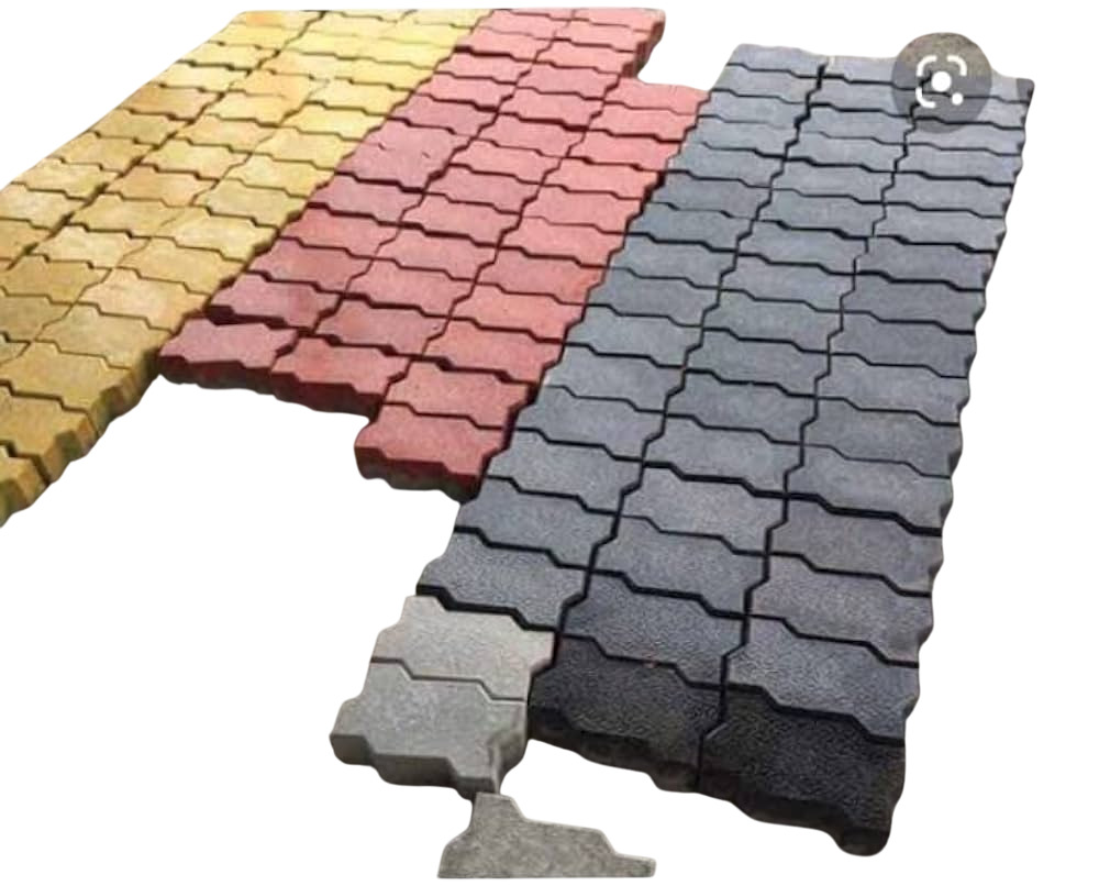 Zig Zag Paver Block - Material: Concrete