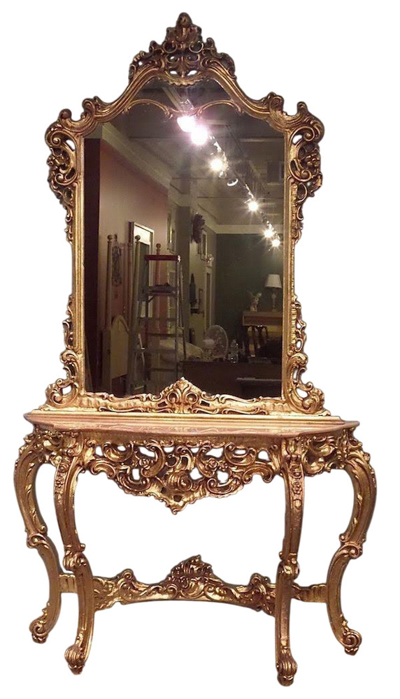4 Feet Teakwood Antique Console Table - Color: Multiple