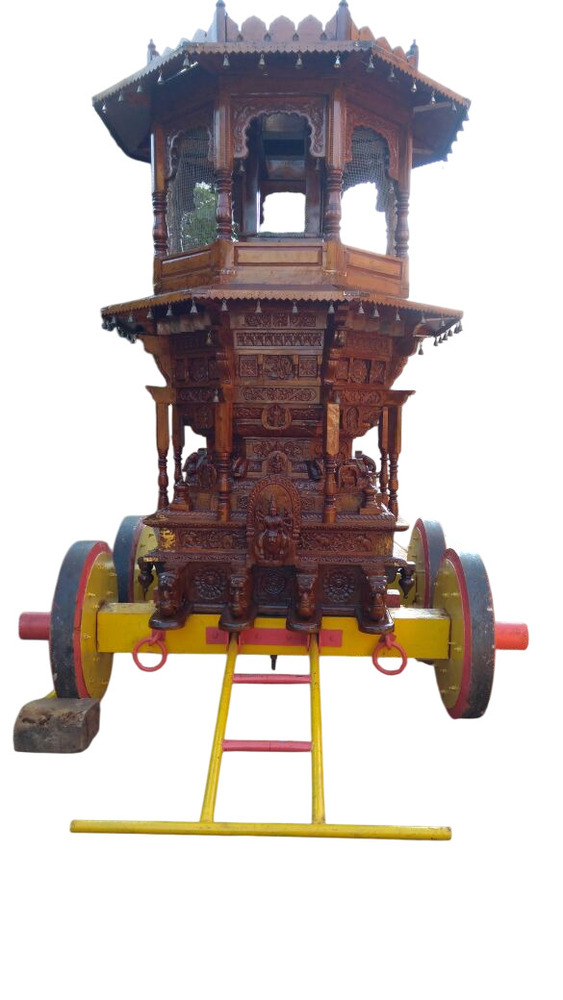 12 Feet South Indian Temple Rath - Color: Multiple