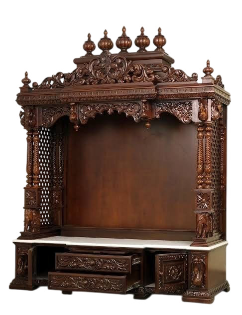 Teakwood South Indian Temple - Color: Multiple