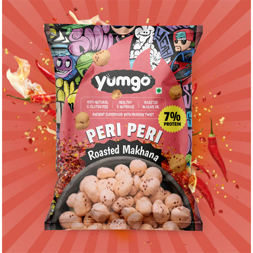Yumgo Peri Peri Roasted Makhana 12G Mini Pack - Color: White