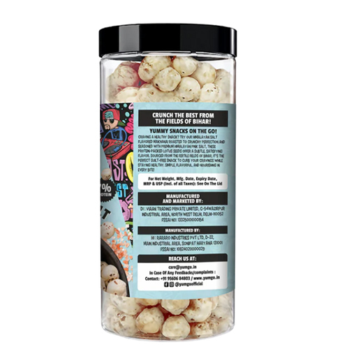 Yumgo Himalayan Salt Roasted Makhana (80g) - Lightly Salted, Healthy & Crunchy Snack - Color: White