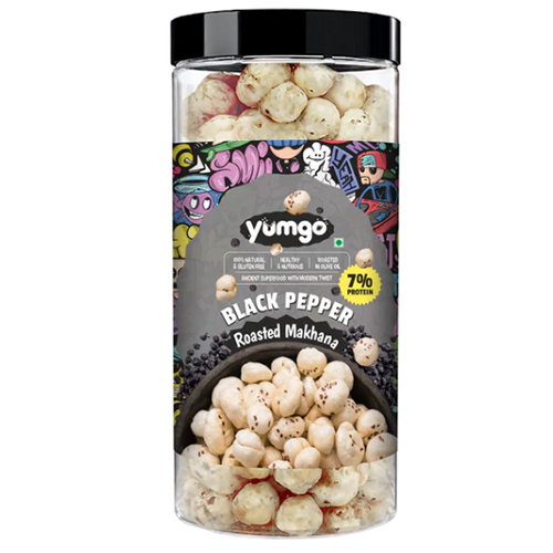 Yumgo Black Pepper Roasted Makhana (80G) - Color: White
