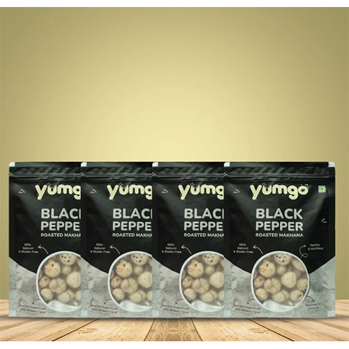 Yumgo Black Pepper Roasted Makhana 25g Healthy Roasted Fox Nuts