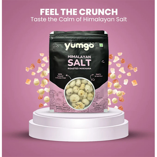 Yumgo Himalayan Salt Roasted Makhana 25g Lightly Salted, Healthy Roasted Fox Nuts
