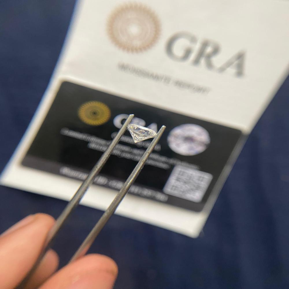 GRA Certified Trillion Cut Moissanite Diamond D VVS1 Clarity Excellent Cut for Jewellery