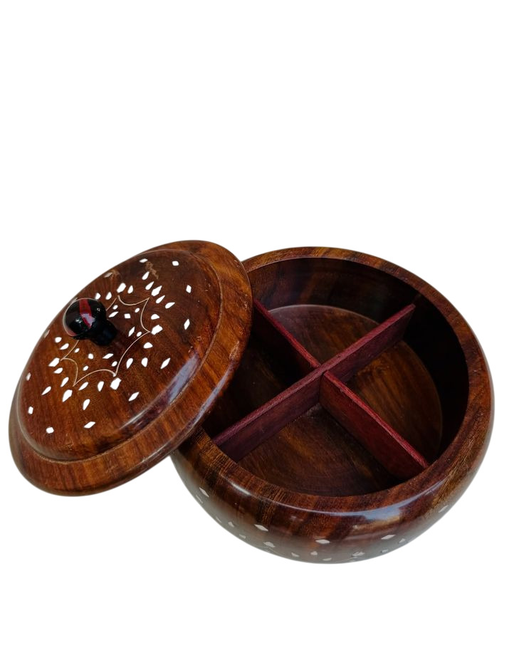9X9 Inch Wooden Dry Fruits Box - Color: Multiple