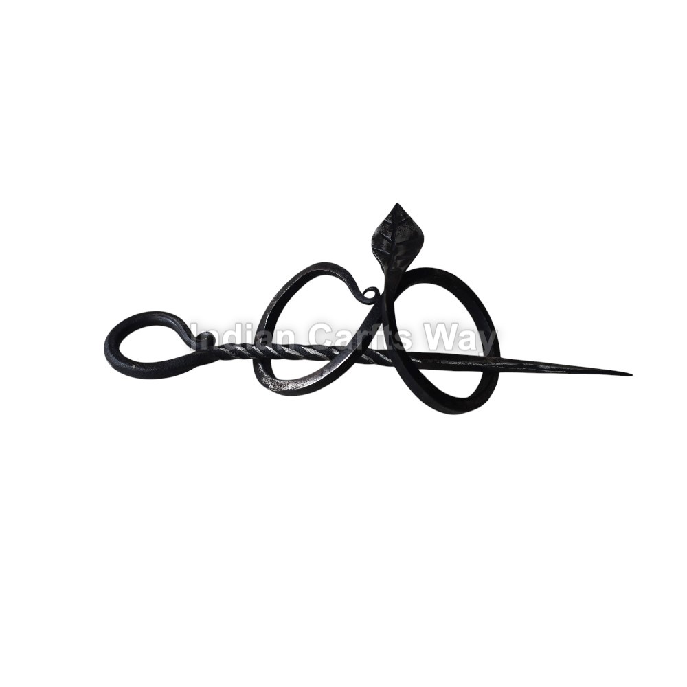 Hand Forged Medieval Iron Leaf Hair Stick