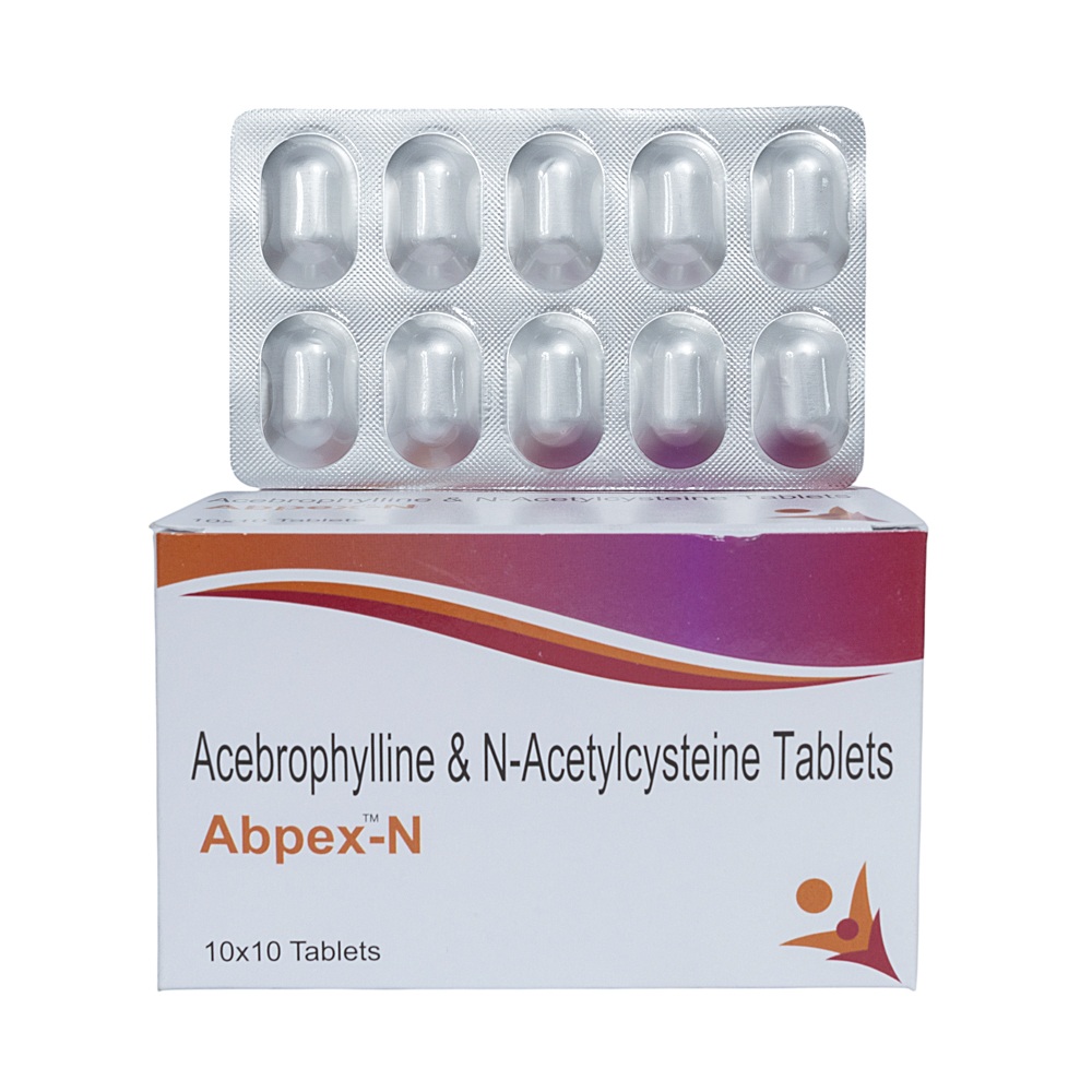 Acebrophylline And N-acetylcysteine Tablets - 100 Mg Each | Effective Relief For Respiratory Conditions, 10x10 Alu/alu Pack, Room Temperature Storage