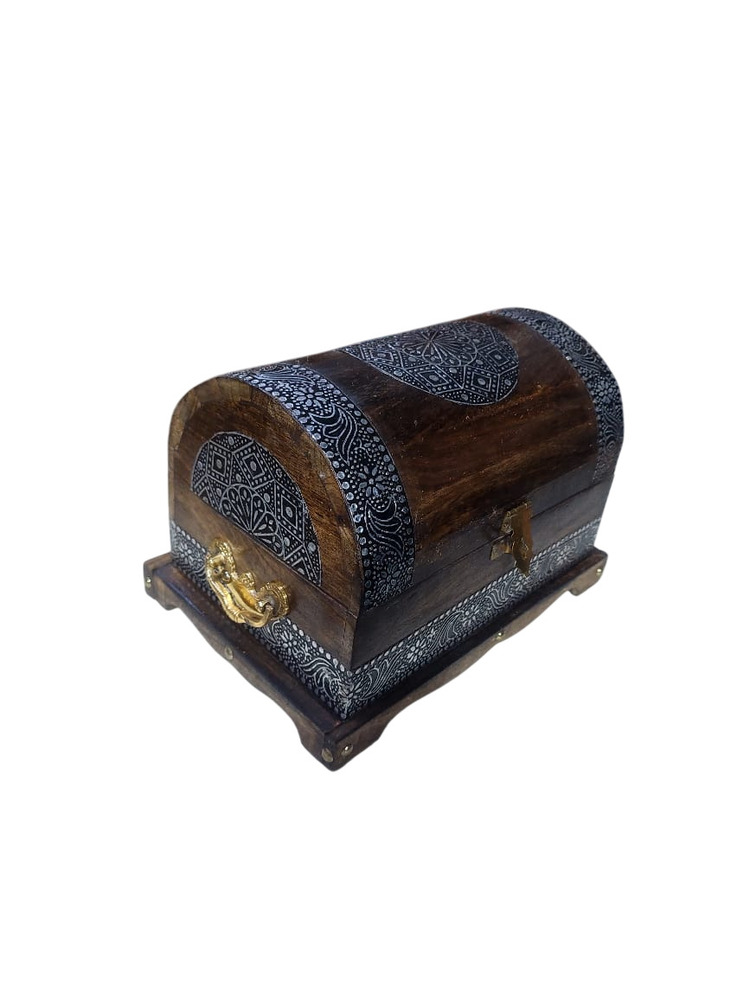 Antiq Wooden Jewelry Box - Color: Multiple