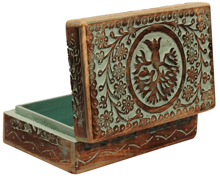 8X5 Inch Mango Wood Jewelry Box - Color: Multiple