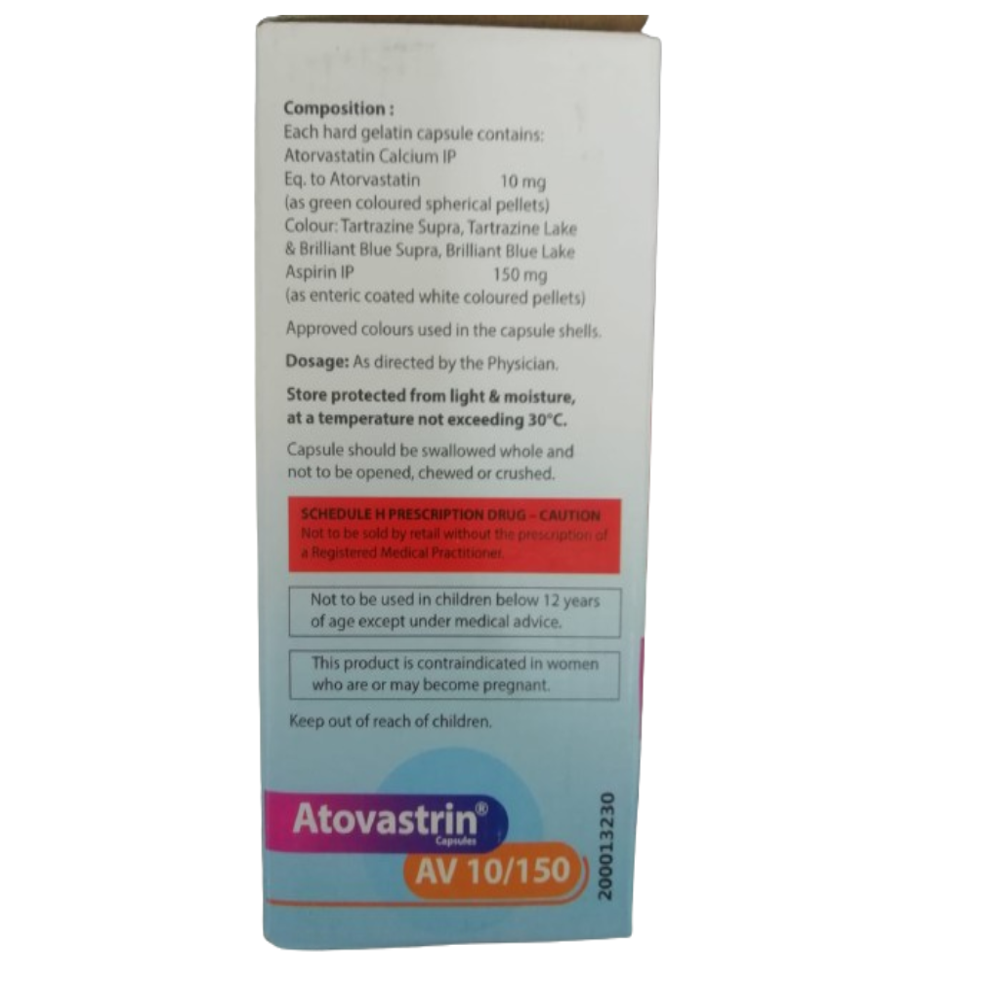 Atorvastatin (10mg), Aspirin (150mg)