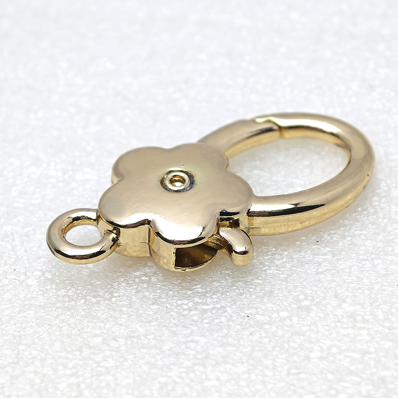Flower Shape Keychain Swivel Lobster Clasp Keyring Bag Hardware Accessories Bag Snap Hook for Diy Making Handbag Spring Keychain