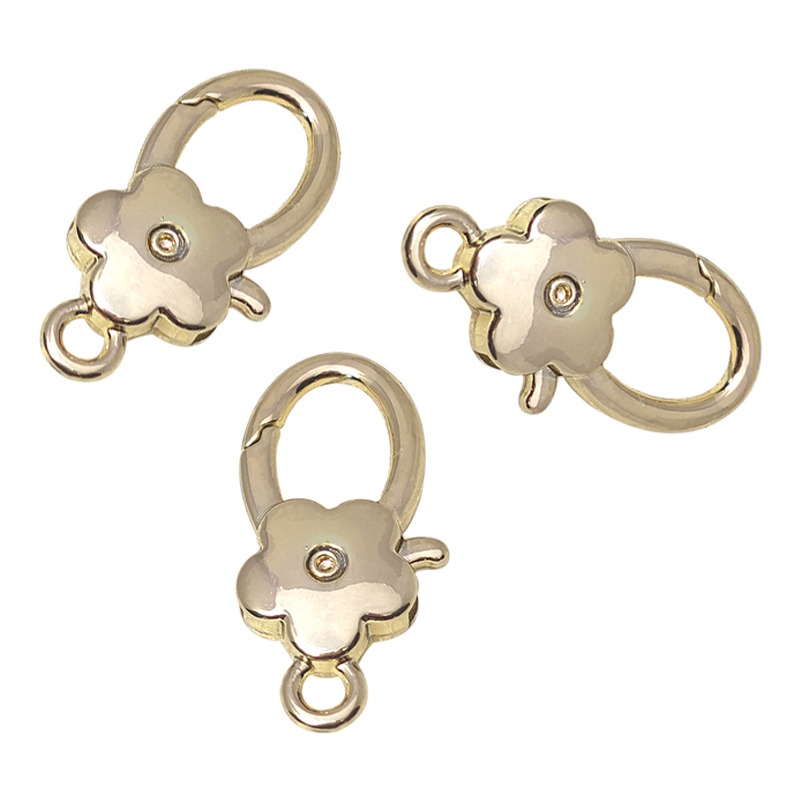 Flower Shape Keychain Swivel Lobster Clasp Keyring Bag Hardware Accessories Bag Snap Hook for Diy Making Handbag Spring Keychain