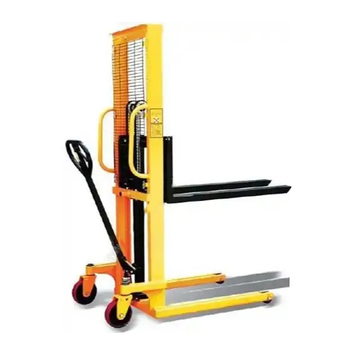 Hydraulic Manual Stacker - Color: Yellow