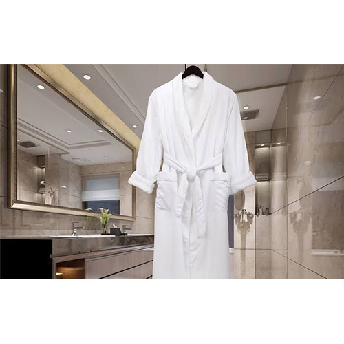 Bath Robes - Modal Cotton, Soft Breathable Fabric, Unisex Design In Crisp White, Featuring 2 Practical Pockets And Plain-dyed Technics