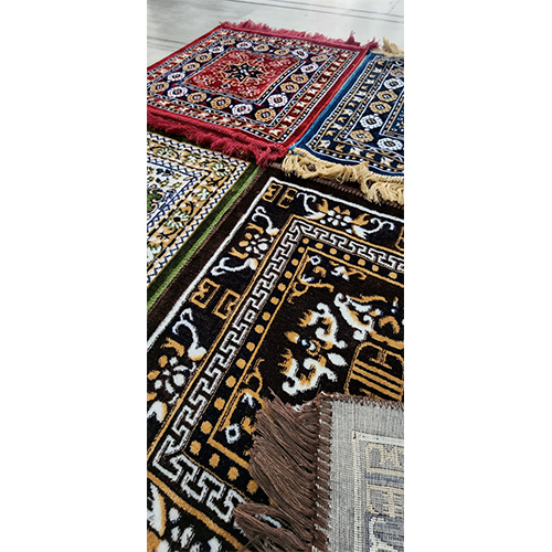 Floor Carpets - Hand-woven Cotton, Rectangle Size, Customizable Colors & Designs | Washable, Muslim-inspired Patterns For Homes & Hotels