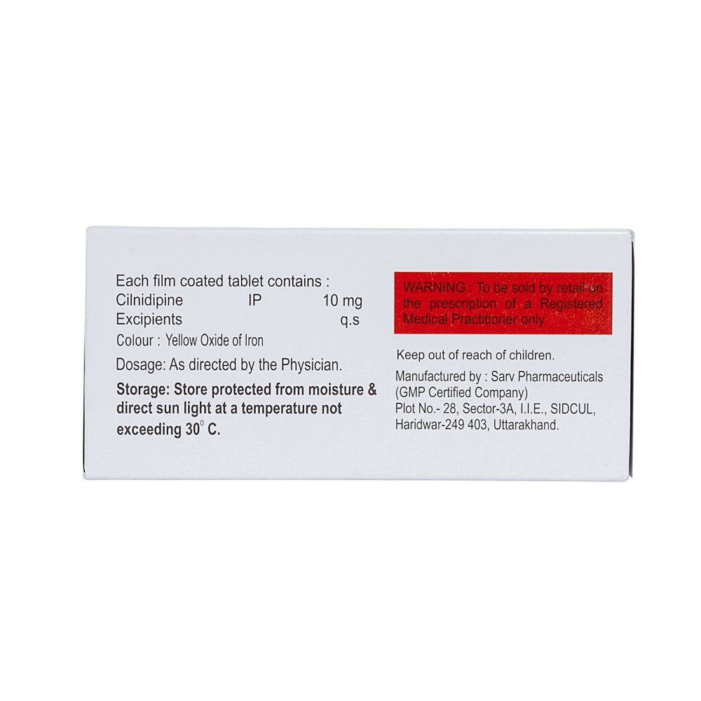10mg Cilnidipine Tablets IP