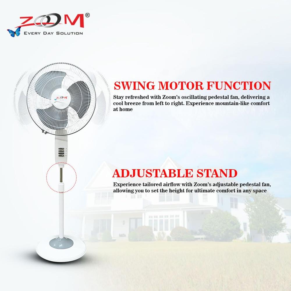 Pedestal Stand Fan - Blade Material: Plastic