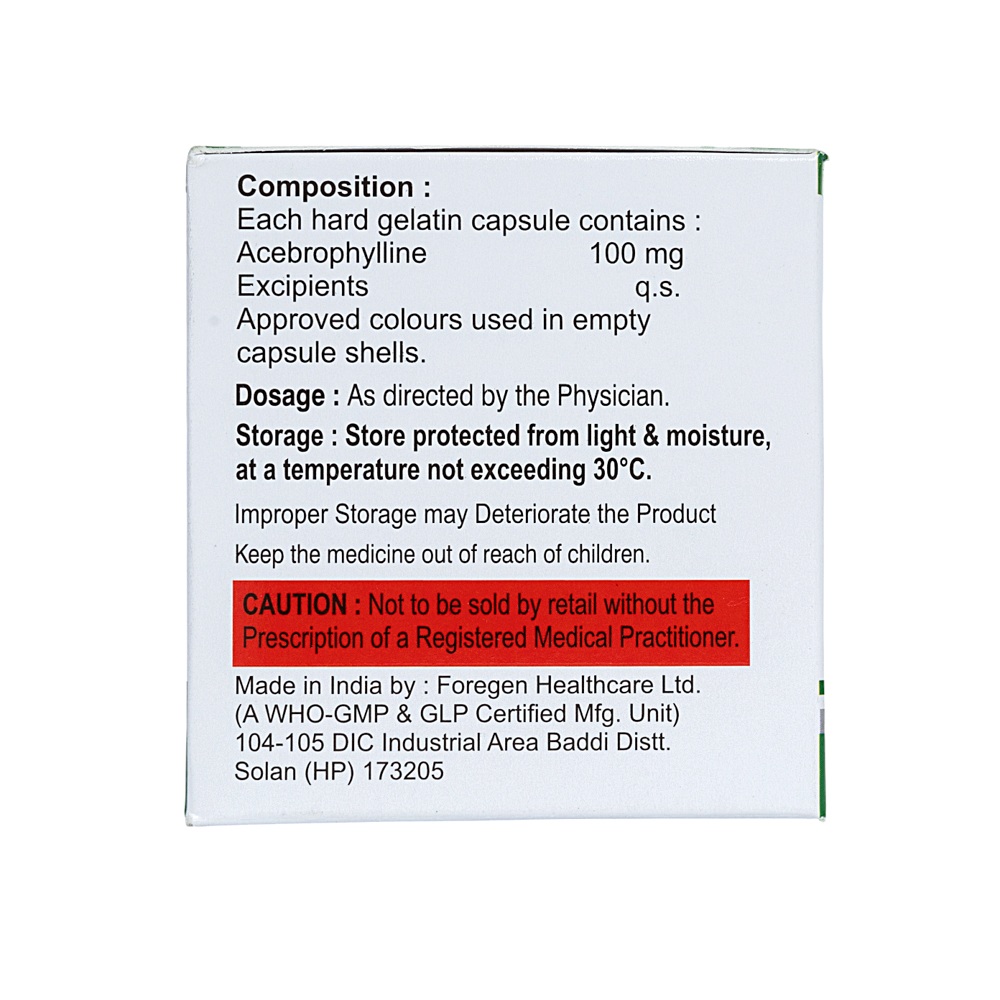 Acebrophylline Capsules 100mg