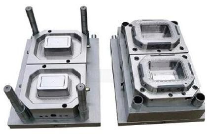 Plastic Square Container Mould - Color: Silver