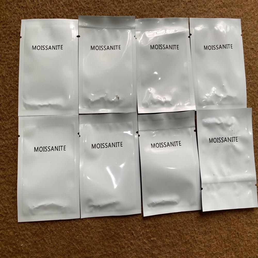 2.10-2.90MM Sealed pack Moissanite Pouches 1 ct. each D VVS1 for Jewelry