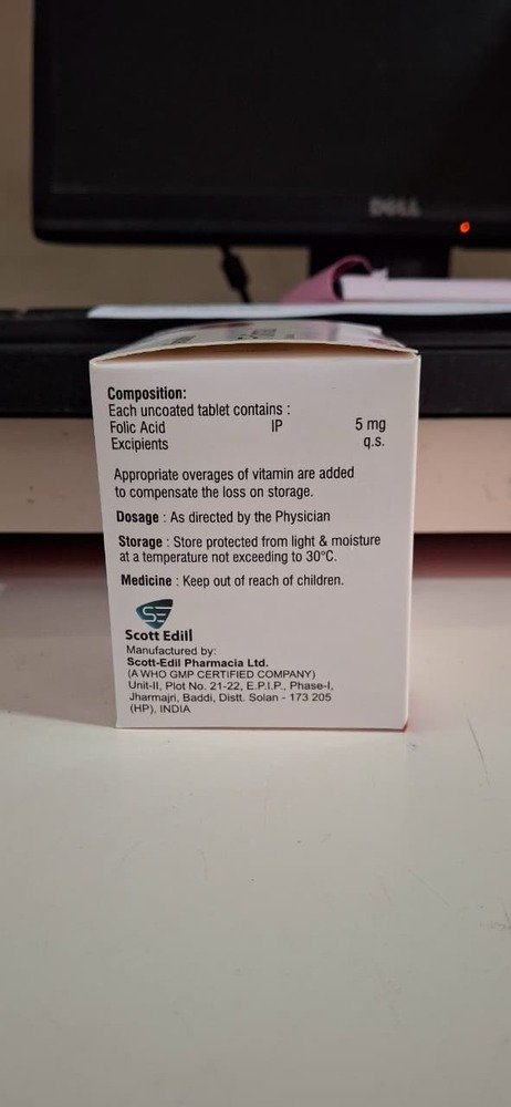 Folic Acid Tablet - Drug Type: General Medicines