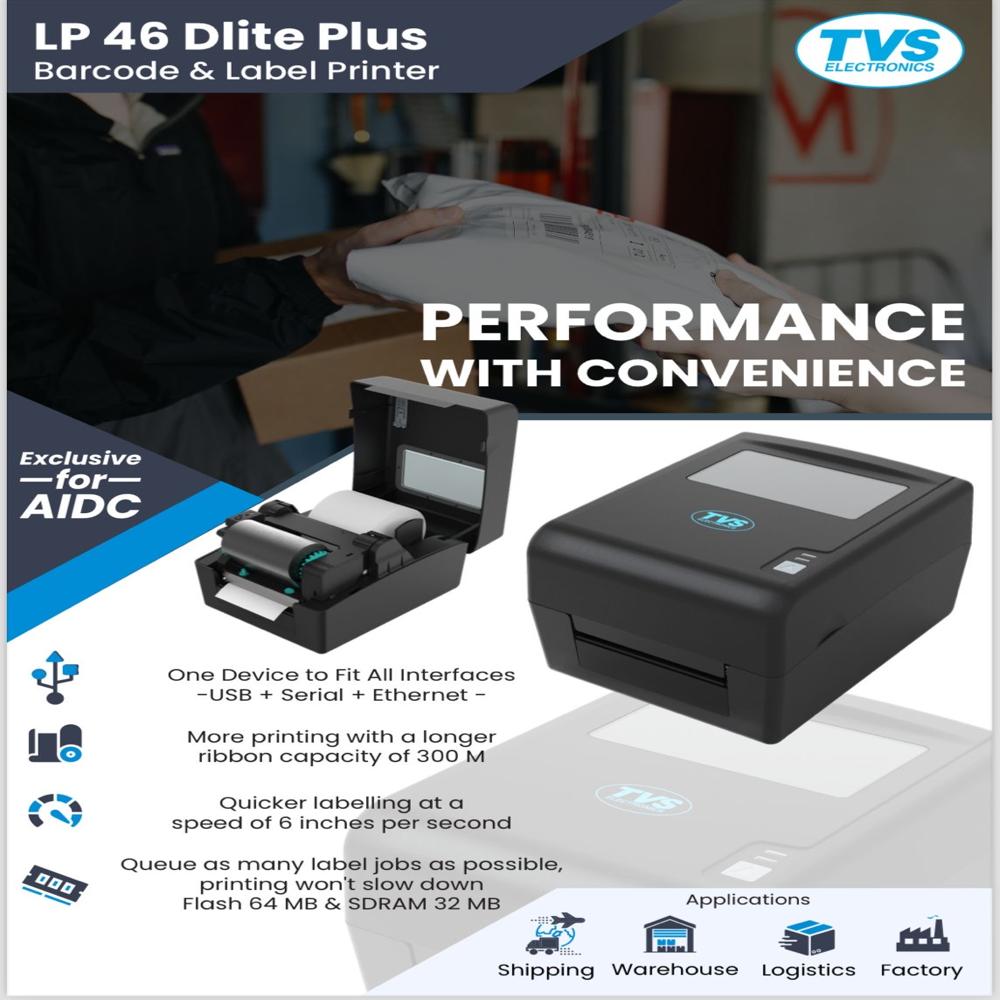 TVSe LP46D LITE PLUS BARCODE PRINTER 