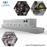 Industrial Tunnel Conveyor Belt Microwave Ore Dryer - Color: Silver
