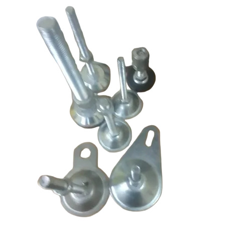 Light Duty Rubber Base Leveling Foot - Color: Silver
