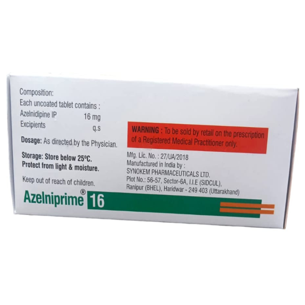 Azelnidipine 16 Mg - Drug Type: General Medicines