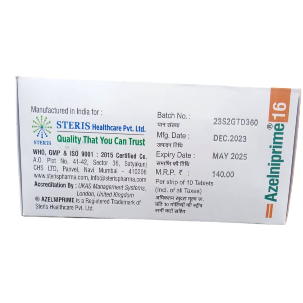 Azelnidipine 16 Mg - Drug Type: General Medicines