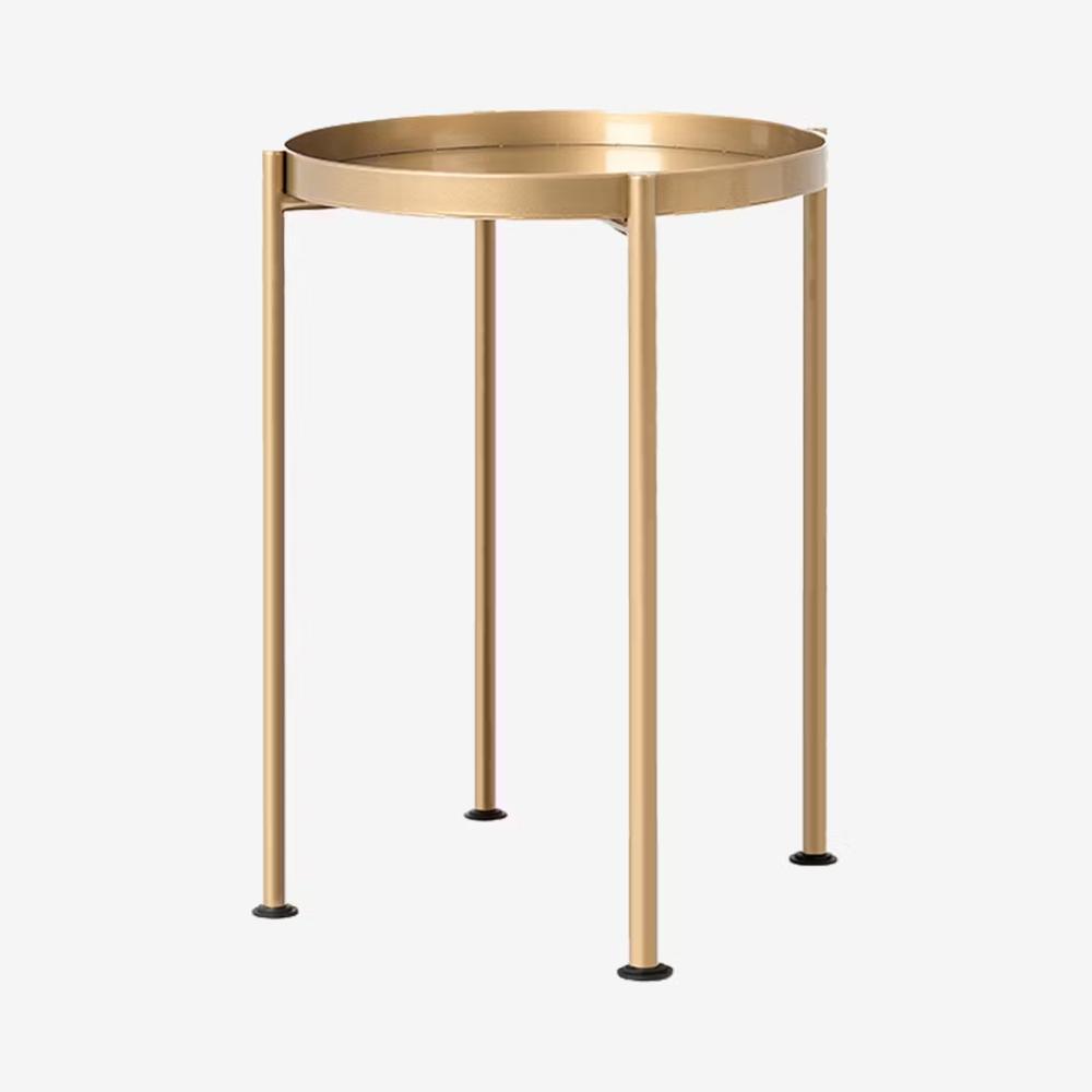 Black Powder Coated Sheet Iron Metal Side Table Round Shape Metal Coffee Table from Indian manufacturer