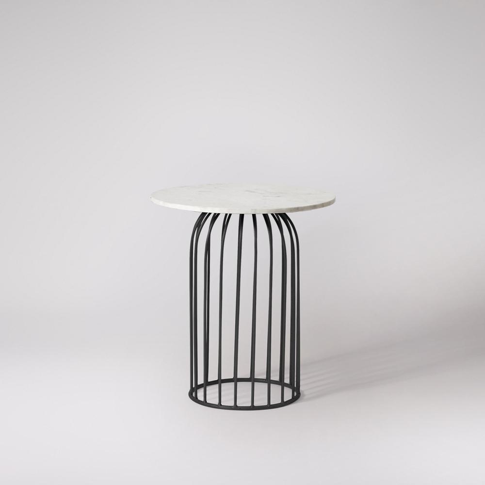 Black Powder Coated Sheet Iron Metal Side Table Round Shape Metal Coffee Table From Indian Manufacturer - Assembly: No Assembly Required