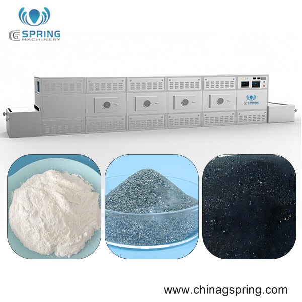 Tunnel conveyor belt Microwave Chemical Powder dryer