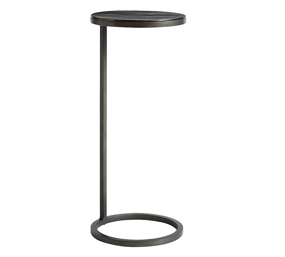 Une Sided Unique Iron Metal Frame Side Table For Corner Wall Support Side Table - Artwork: Handmade