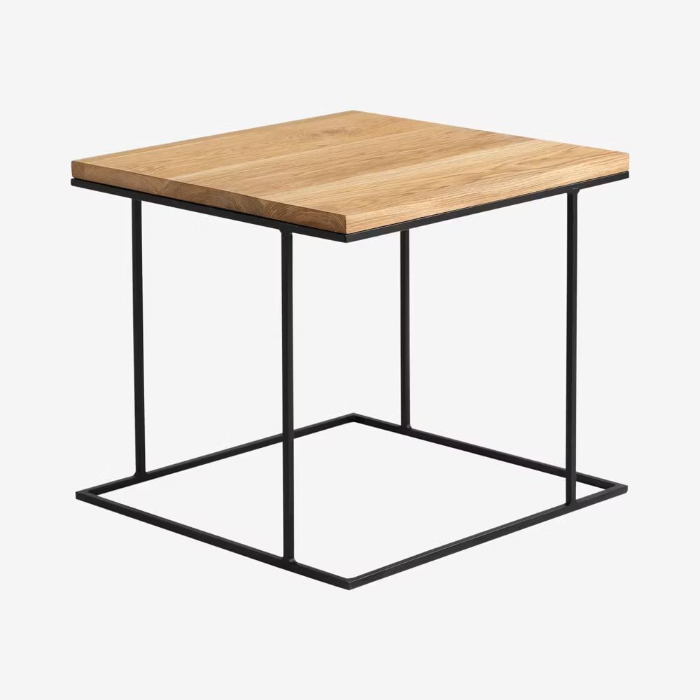 Une Sided Unique Iron Metal Frame Side Table For Corner Wall Support Side Table