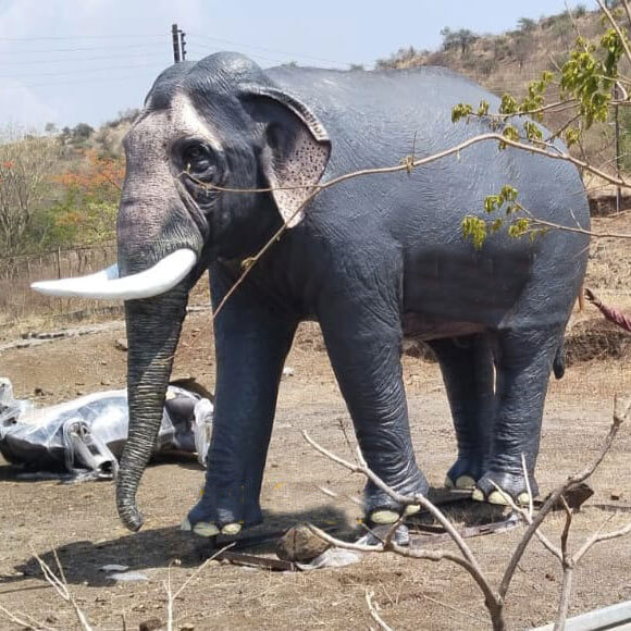 Fiber Elephant Statue