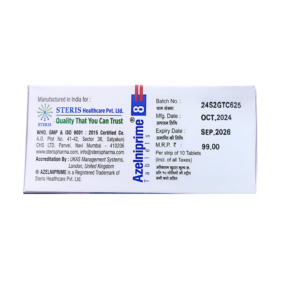 Azelnidipine (8mg) - Drug Type: General Medicines