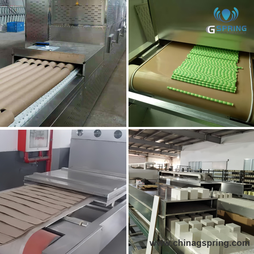 Microwave Dryer for Paper-Wood-Ceramics Industry